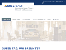 Tablet Screenshot of eibl-team.de